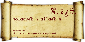 Moldován Ádám névjegykártya
